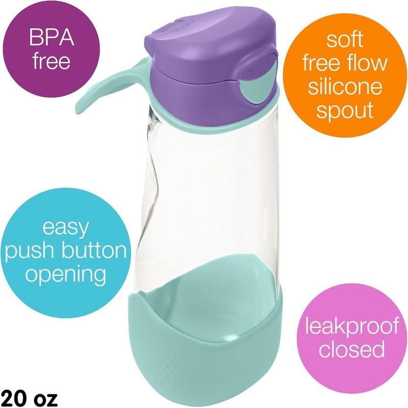 بي بوكس زمزمية رياضية 600 مم بغطاء قلاب - بنفسجي - 500603 - Image 2